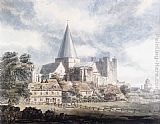 Rochester Cathedral and Castle, from the North-East by Thomas Girtin